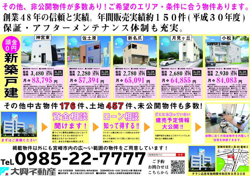 おうち探し相談会チラシ(裏)